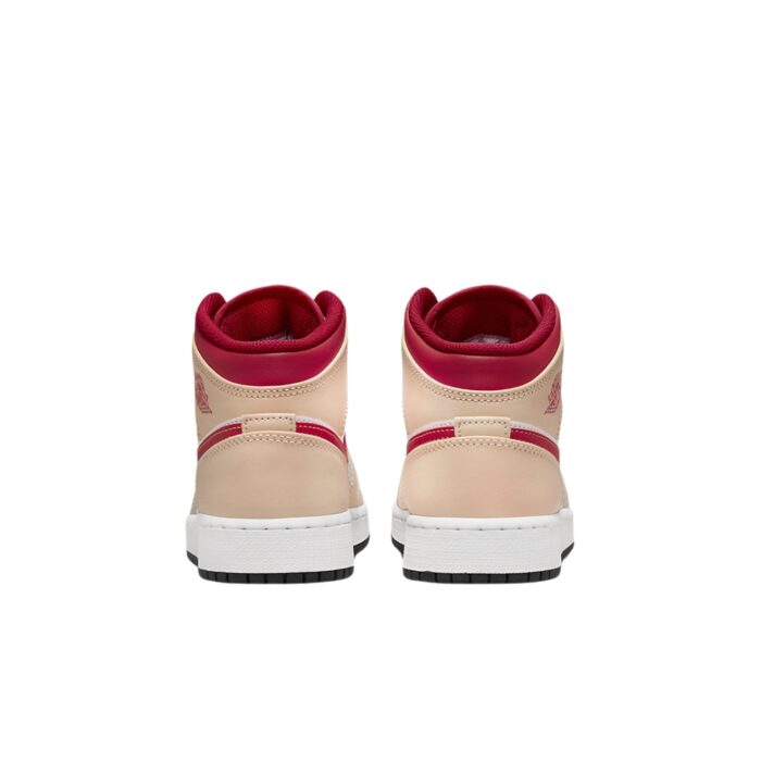 NIKE AIR JORDAN 1 MID BEIGE WHITE RED 554724 201 - Image 5