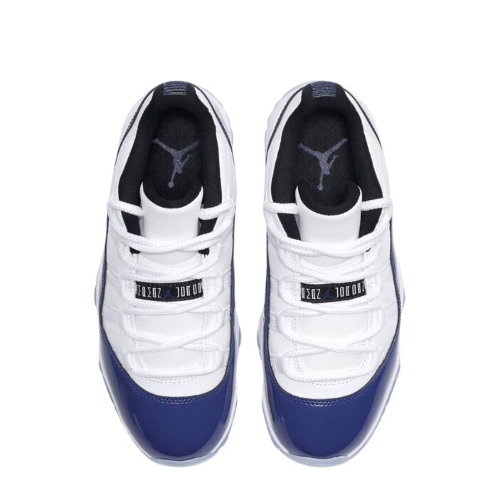 NIKE AIR JORDAN 11 RETRO LOW WHITE CONCORD SKETCH WHITE BLACK CONCORD AH7860 100 - Image 4