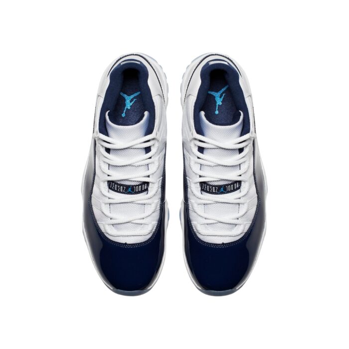 NIKE AIR JORDAN 11 RETRO UNC WIN LIKE 82 WHITE MIDNIGHT NAVY UNIVERSITY BLUE 378037 123 - Image 4