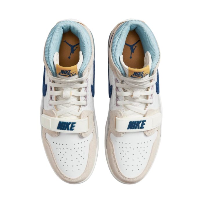 NIKE AIR JORDAN LEGACY 312 CORDUROY SWOOSH CREAM WHITE BLUE DQ53487 141 - Image 4