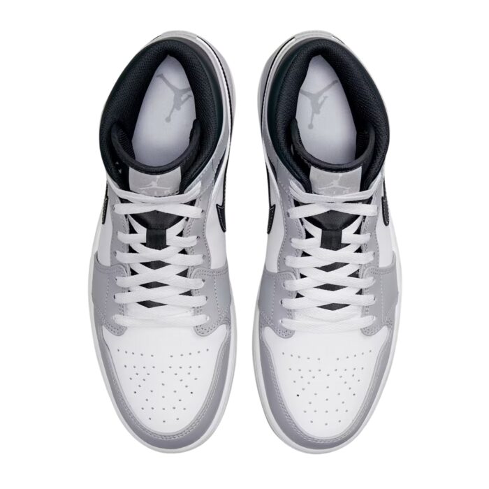 NIKE AIR JORDAN 1 MID LIGHT SMOKE GREY ANTHRACITE WHITE 554724 078 - Image 4