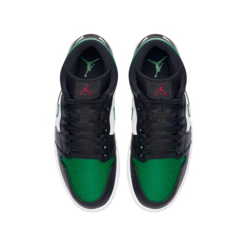 NIKE AIR JORDAN 1 MID BLACK PINE GREEN WHITE GYM RED 554724 067 - Image 4