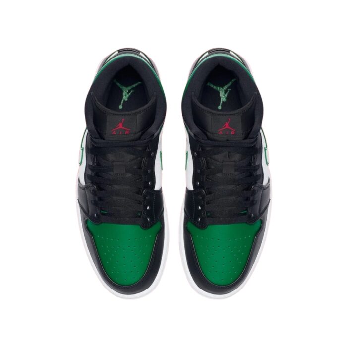 NIKE AIR JORDAN 1 MID BLACK PINE GREEN WHITE GYM RED 554724 067 - Image 4