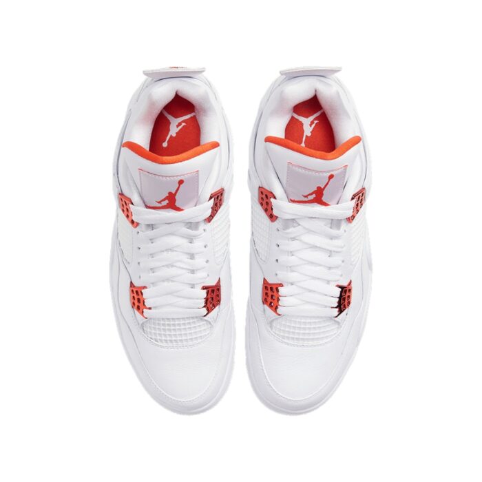NIKE AIR JORDAN 4 RETRO METALLIC ORANGE WHITE COURT ORANGE METALLIC SILVER CT8527 118 - Image 4