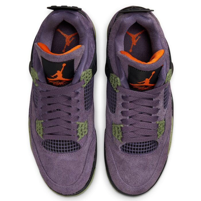 NIKE AIR JORDAN 4 CANYON PURPLE ANTHRACITE ALLIGATOR SAFETY ORANGE AQ9129 500 - Image 4