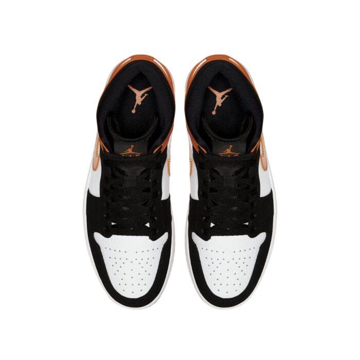 NIKE AIR JORDAN 1 MID SHATTERED BACKBOARD BLACK STARFISH WHITE 554724 058 - Image 4