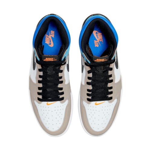 NIKE AIR JORDAN 1 RETRO HIGH OG PROTOTYPE WHITE MULTI COLOR TOTAL ORANGE DC6515 100 - Image 4