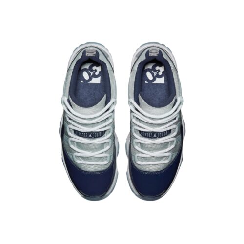 NIKE AIR JORDAN 11 RETRO LOW GEORGETOWN GREY MIST WHITE MIDNIGHT NAVY 528895 007 - Image 4