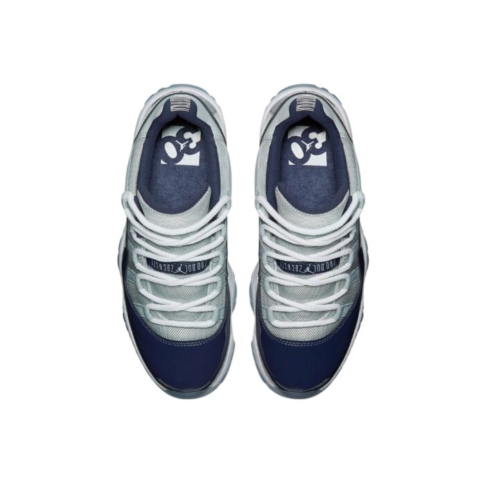 NIKE AIR JORDAN 11 RETRO LOW GEORGETOWN GREY MIST WHITE MIDNIGHT NAVY 528895 007 - Image 4