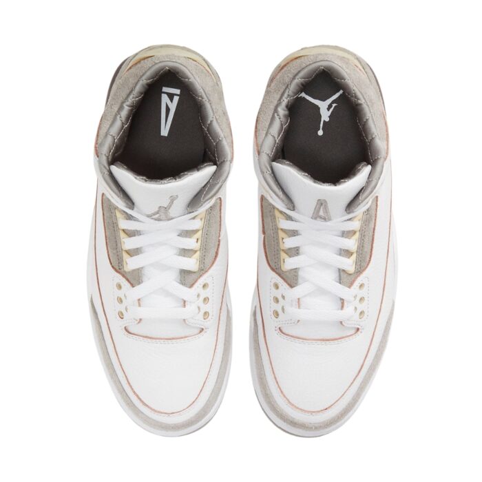 NIKE AIR JORDAN 3 X A MA MANIERE RAISED BY WOMEN WHITE MEDIUM GREY VIOLET ORE DH3434 110 - Image 4