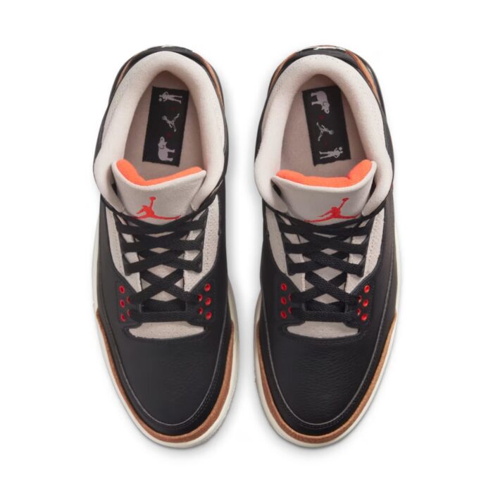 NIKE AIR JORDAN 3 DESERT ELEPHANT BLACK RUSH ORANGE FOSSIL STONE SAIL CT8532 008 - Image 4