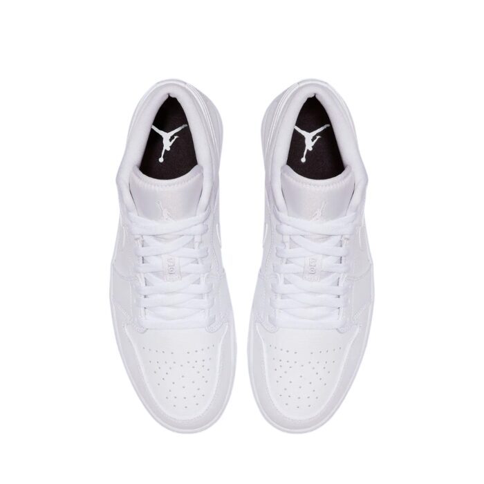 NIKE AIR JORDAN 1 LOW TRIPLE WHITE 553558 112 - Image 4