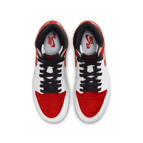 NIKE AIR JORDAN 1 HIGH OG HERITAGE WHITE UNIVERSITY RED BLACK 555088 161 - Image 4
