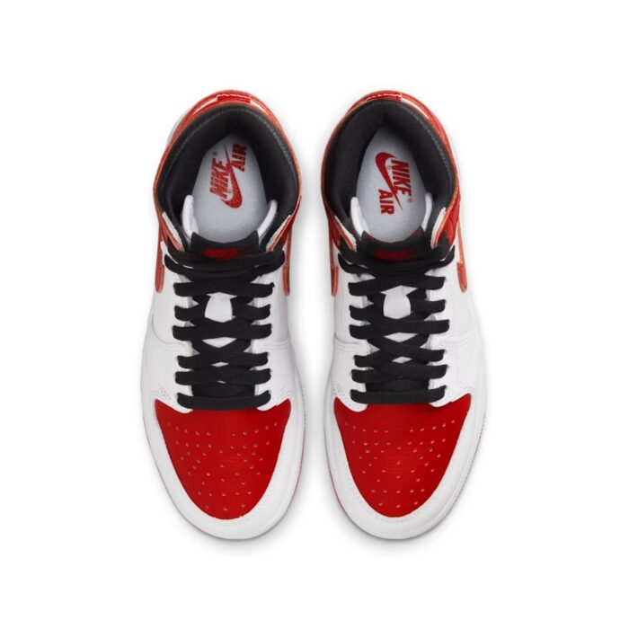 NIKE AIR JORDAN 1 HIGH OG HERITAGE WHITE UNIVERSITY RED BLACK 555088 161 - Image 4