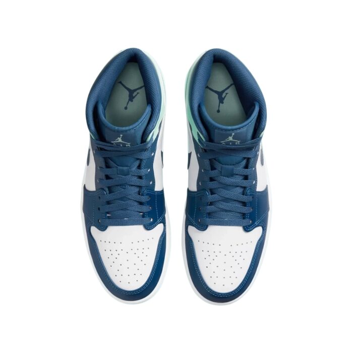 NIKE AIR JORDAN 1 MID BLUE MINT GREEN 554724 413 - Image 4