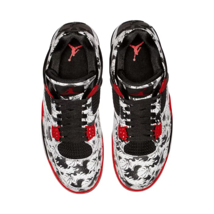 NIKE AIR JORDAN 4 RETRO TATTOO BLACK FIRE RED BLACK WHITE BQ0897 006 - Image 4