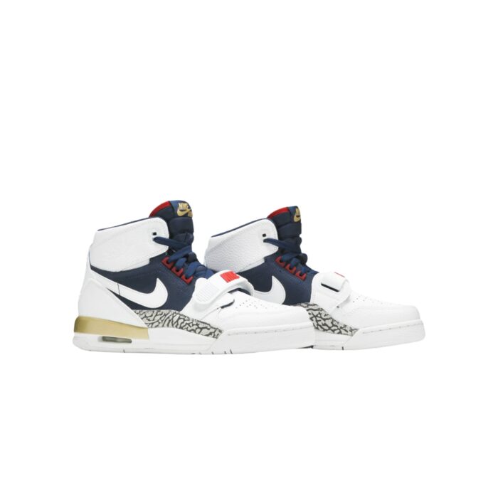 NIKE AIR JORDAN LEGACY 312 OLYMPIC WHITE RED BLUE AT4040 101 - Image 5