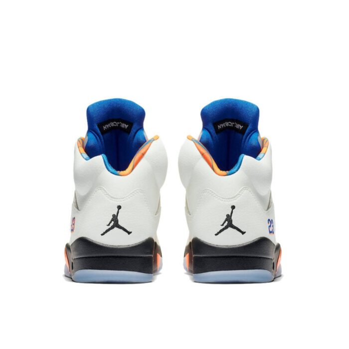 NIKE AIR JORDAN 5 RETRO INTERNATIONAL FLIGHT SAIL ORANGE PEEL BLK HYPER ROYAL 136027 148 - Image 5