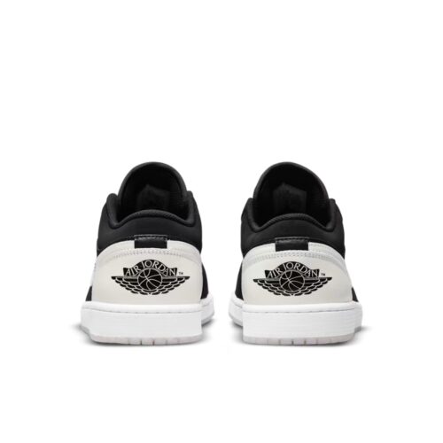 NIKE AIR JORDAN 1 LOW DIAMOND SHORTS BLACK AND WHITE DH6931 001 - Image 5