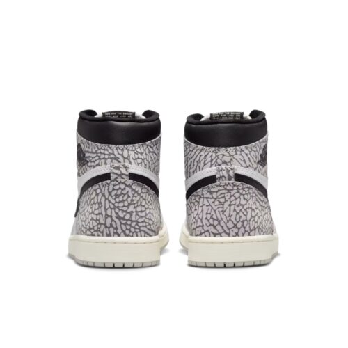 NIKE AIR JORDAN 1 HIGH OG ELEPHANT PRINT WHITE CEMENT BLACK DZ5485 052 - Image 5