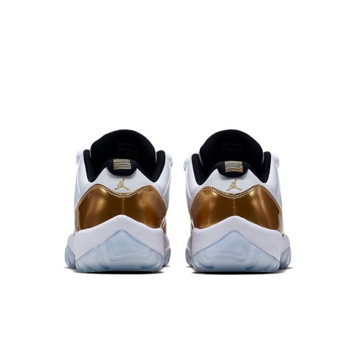 NIKE AIR JORDAN 11 RETRO LOW CLOSING CEREMONY WHITE METALLIC GOLD COIN WHITE 528895 103 - Image 5