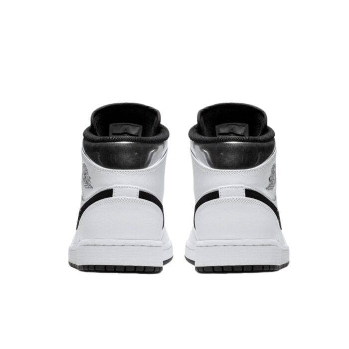 NIKE AIR JORDAN 1 MID ALTERNATE THINK 16 WHITE SILVER BLACK 554724 121 - Image 5