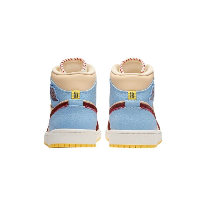 NIKE AIR JORDAN 1 MID SE FEARLESS MAISON CHATEAU ROUGE PALE VANILLA CINNAMON CU2803 200 - Image 5