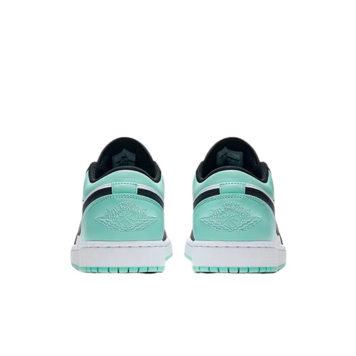 NIKE AIR JORDAN 1 LOW EMERALD TOE WHITE EMERALD RISE BLACK 553558 117 - Image 5