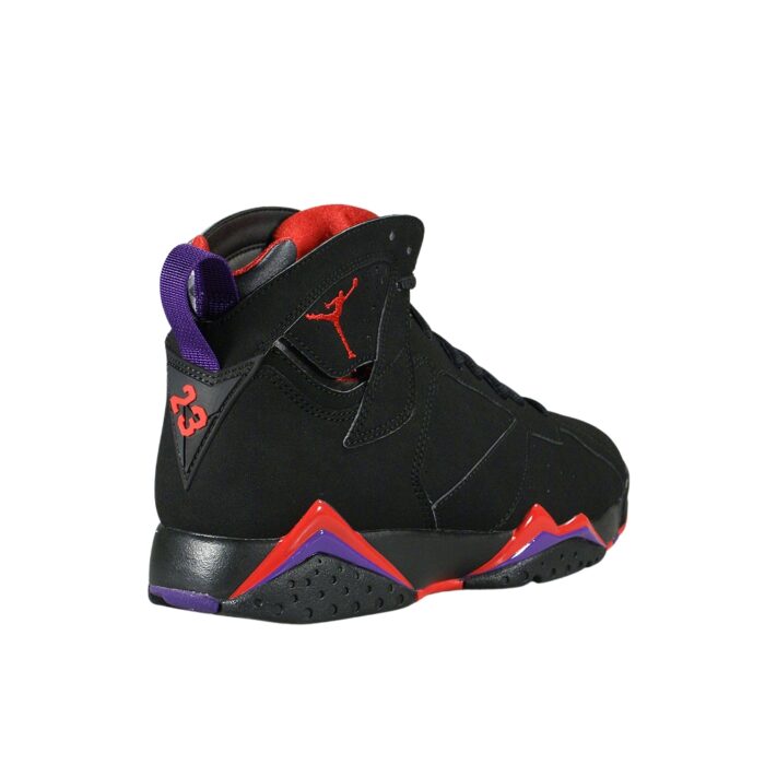 NIKE AIR JORDAN 7 RAPTORS BLACK TRUE RED DARK CHARCOAL CLUB PURPLE 304775 018 - Image 5