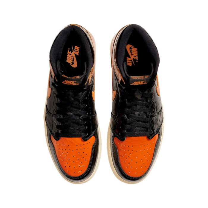 NIKE AIR JORDAN 1 RETRO HIGH OG SHATTERED BACKBOARD 3 0 BLACK PALE VANILLA STARFISH 555088 028 - Image 4