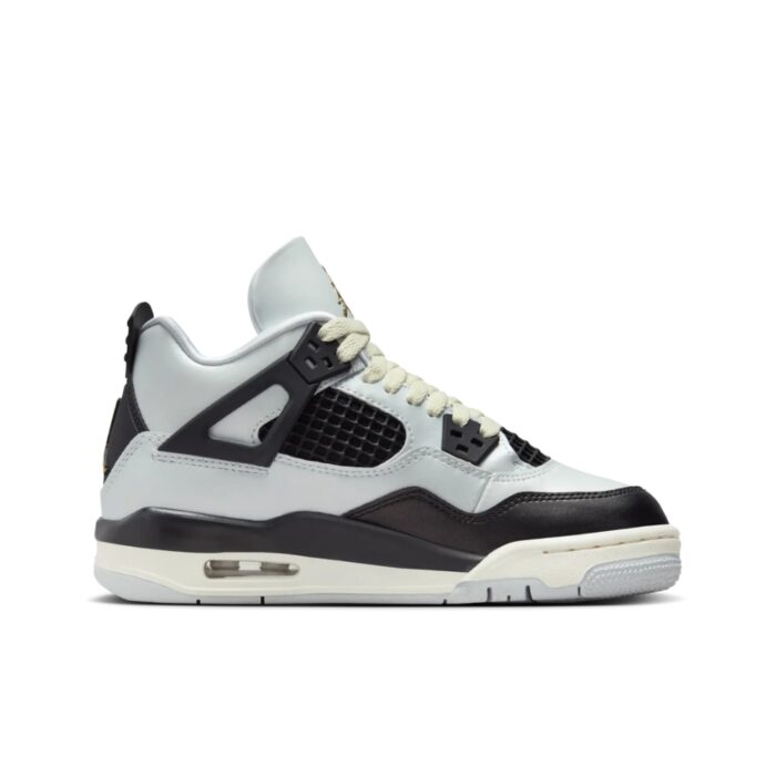 NIKE AIR JORDAN 4 PURE PLATINUM METALLIC GOLD SAIL BLACK FZ8585 070 - Image 2