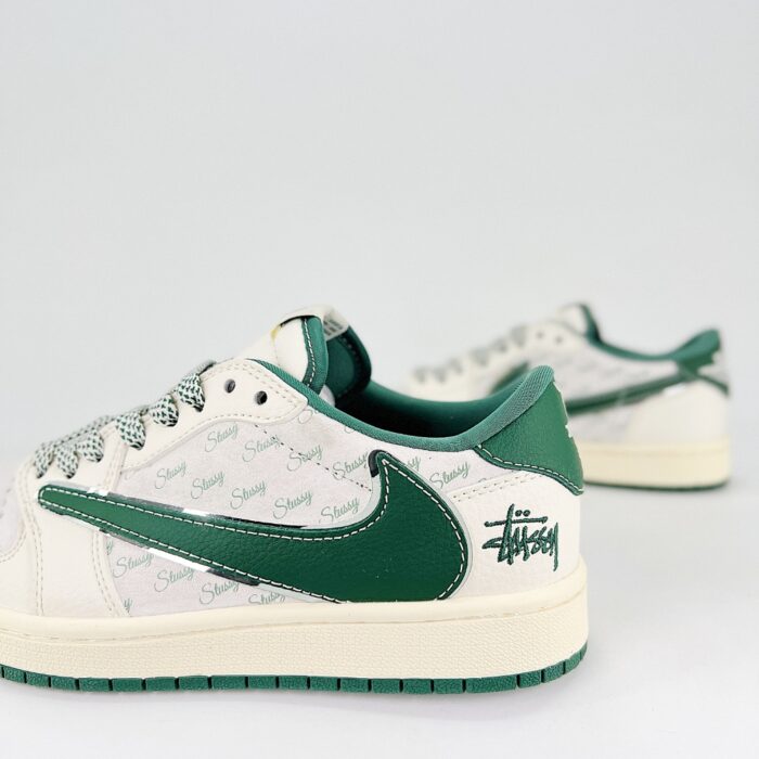NIKE AIR JORDAN 1 LOW X TRAVIS SCOTT X STUSSY OFF WHITE GREEN YQ2088 669 - Image 3