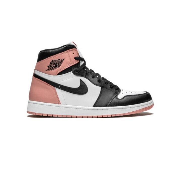 NIKE AIR JORDAN 1 RETRO HIGH RUST PINK WHITE RUST PINK BLACK 861428 101 - Image 2