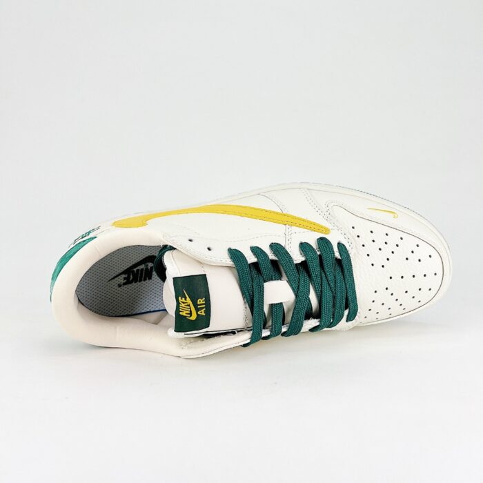 NIKE AIR JORDAN 1 LOW X TRAVIS SCOTT X FRAGMENT DESIGN OG SP WHITE GREEN YELLOW - Image 4
