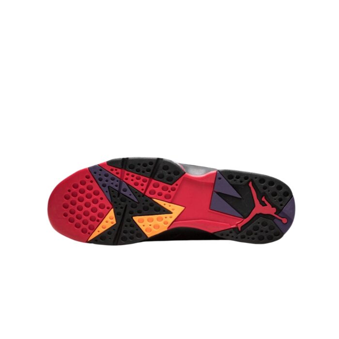NIKE AIR JORDAN 7 RAPTORS BLACK TRUE RED DARK CHARCOAL CLUB PURPLE 304775 018 - Image 6