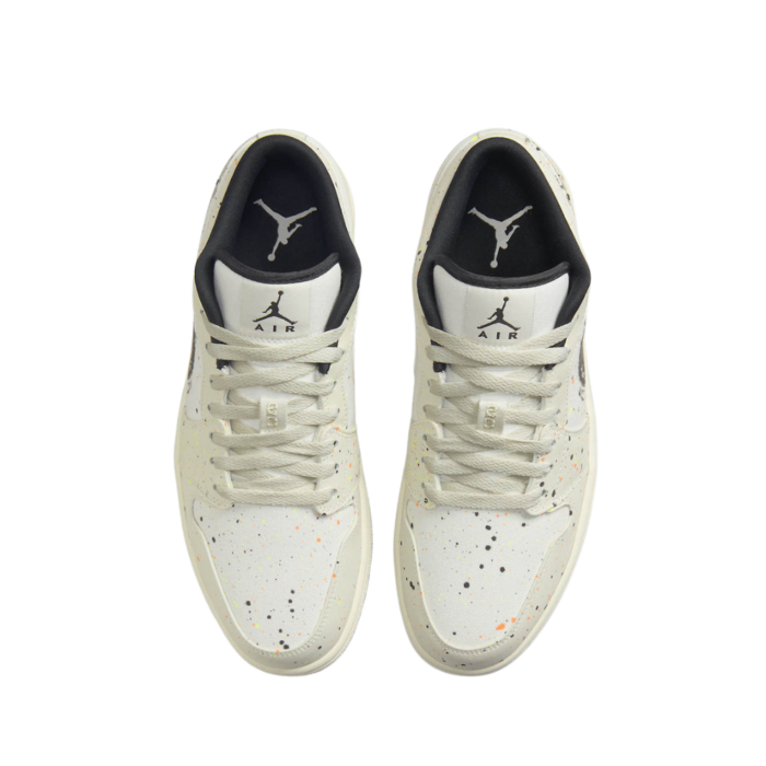 NIKE AIR JORDAN 1 LOW BRUSHSTROKE NATURAL BLACK BEIGE MULTI DM3528 100 - Image 4