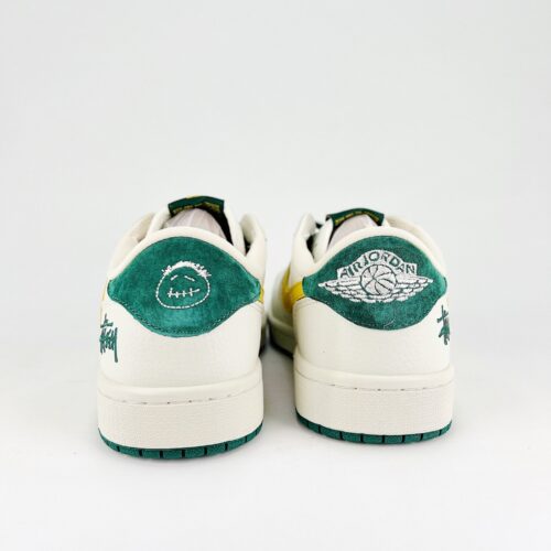 NIKE AIR JORDAN 1 LOW X TRAVIS SCOTT X FRAGMENT DESIGN OG SP WHITE GREEN YELLOW - Image 5