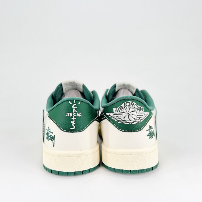 NIKE AIR JORDAN 1 LOW X TRAVIS SCOTT X STUSSY OFF WHITE GREEN YQ2088 669 - Image 5