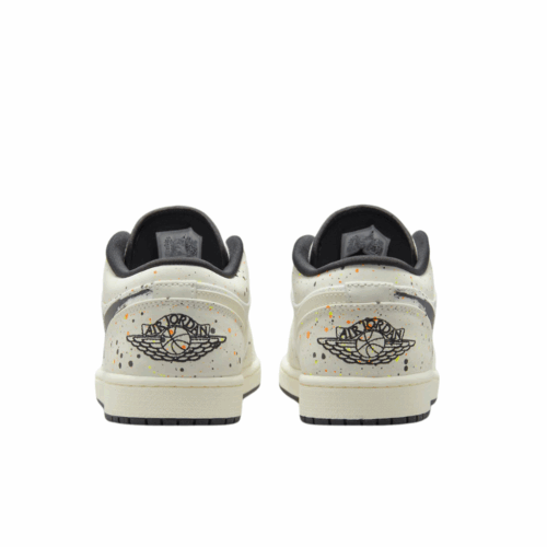 NIKE AIR JORDAN 1 LOW BRUSHSTROKE NATURAL BLACK BEIGE MULTI DM3528 100 - Image 5