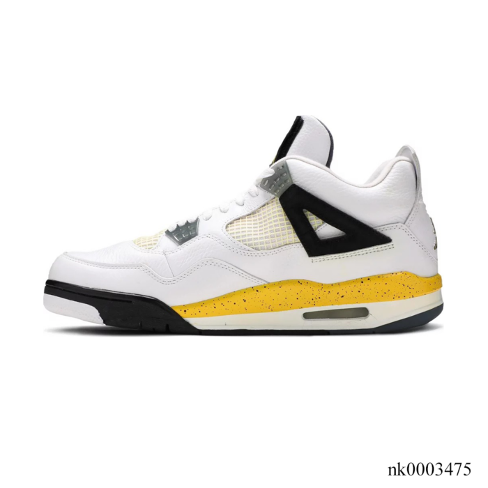 NIKE AIR JORDAN 4 LS TOUR YELLOW WHITE TOUR YELLOW DARK BLUE GREY BLACK 314254 171 - Image 2