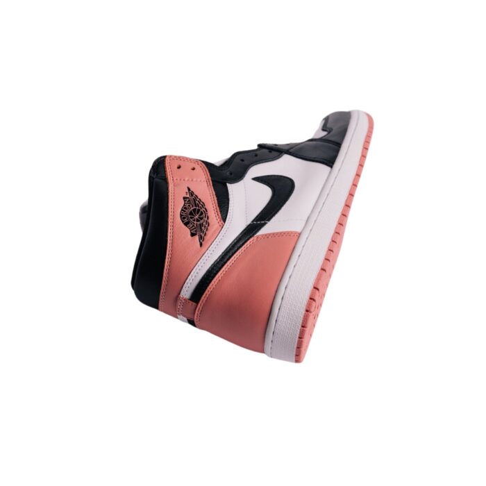 NIKE AIR JORDAN 1 RETRO HIGH RUST PINK WHITE RUST PINK BLACK 861428 101 - Image 5