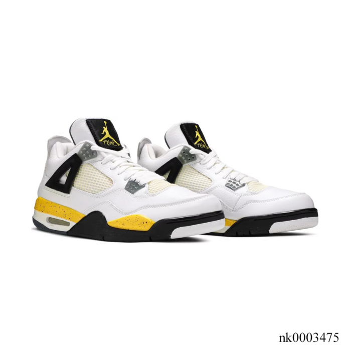 NIKE AIR JORDAN 4 LS TOUR YELLOW WHITE TOUR YELLOW DARK BLUE GREY BLACK 314254 171 - Image 3