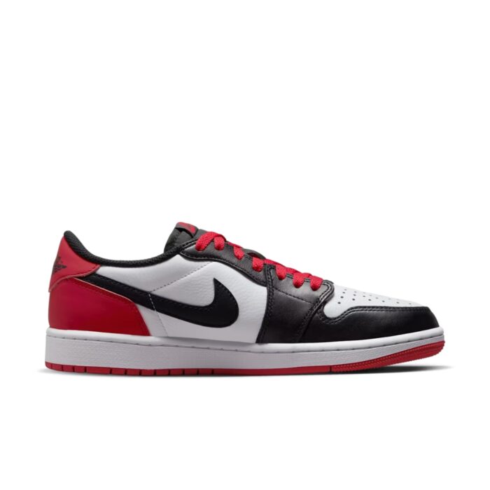NIKE AIR JORDAN 1 LOW OG BLACK WHITE VARSITY RED CZ0790 106 - Image 2