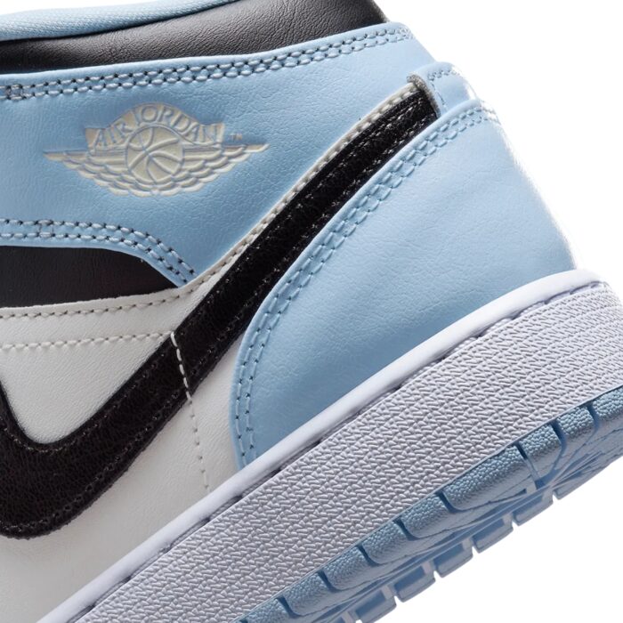 NIKE AIR JORDAN 1 MID GS ICE BLUE BLACK SAIL WHITE 555112 401 - Image 7