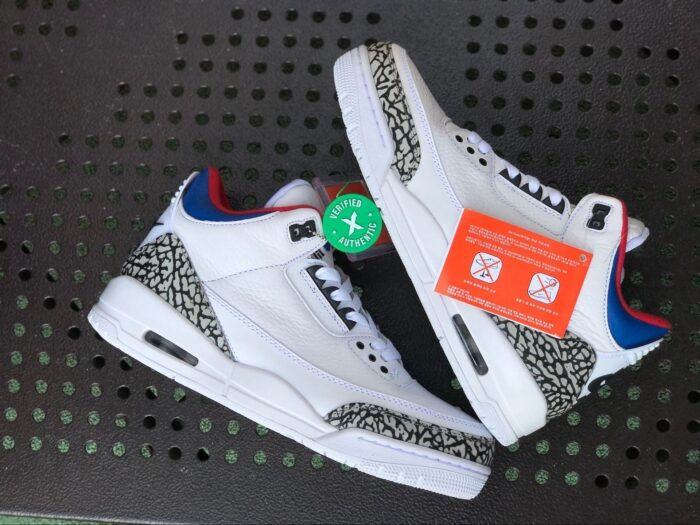 NIKE AIR JORDAN 3 RETRO SEOUL WHITE RED BLUE AV8370 100 - Image 7