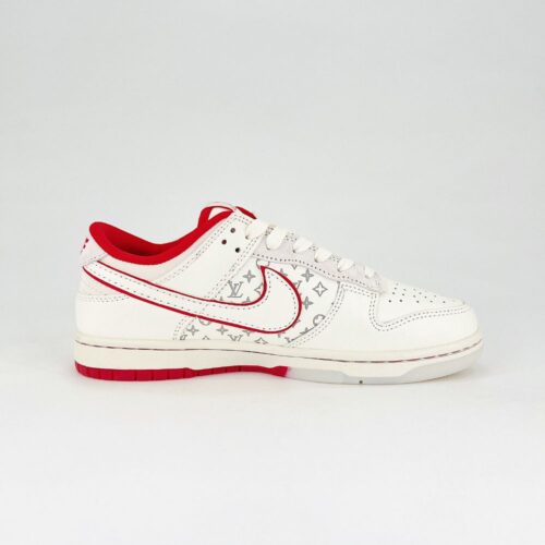 Nike SB Dunk Low X Louis Vuitton Red White - Image 4