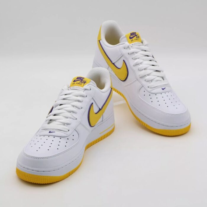 NIKE KOBE BRYANT X AIR FORCE 1 LOW LAKERS HOME VARSITY MAIZE FZ1151 100 - Image 4