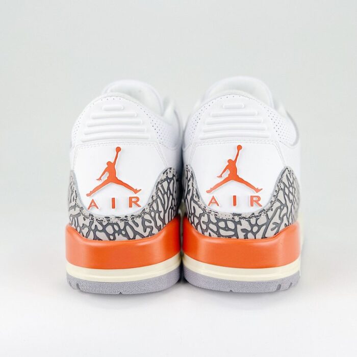 NIKE AIR JORDAN 3 GEORGIA PEACH WHITE SAIL CEMENT GREY COSMIC CLAY CK9246 121 - Image 3