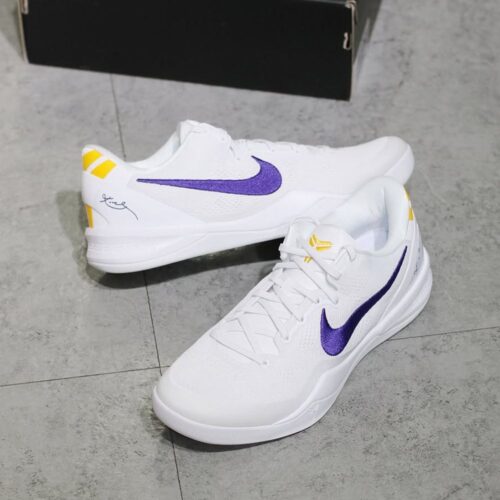 NIKE KOBE 8 PROTRO LAKERS HOME WHITE HF9550 100 - Image 3