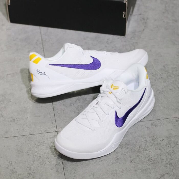 NIKE KOBE 8 PROTRO LAKERS HOME WHITE HF9550 100 - Image 3